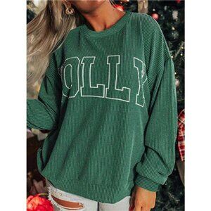 Letter Round Neck Sweatshirt